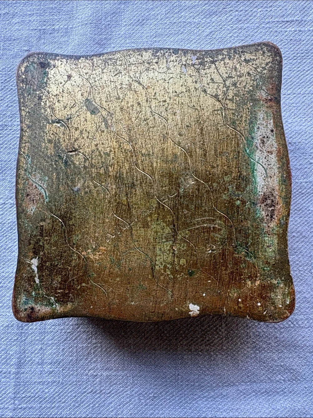 Antique Wood Trinket or Snuff Box